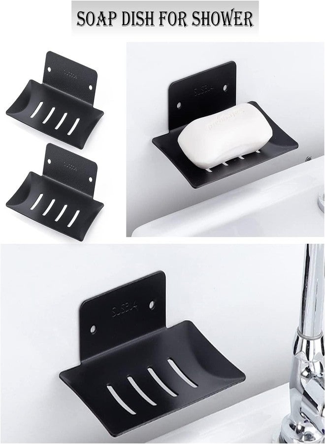 iSTAR Stainless Steel Non-Drill Wall Mount Magic Sticker Self AdhesiveSquare Soap Dish Holder for Bathroom Soap Case for Home (Pack of 1, Black) - Image 4